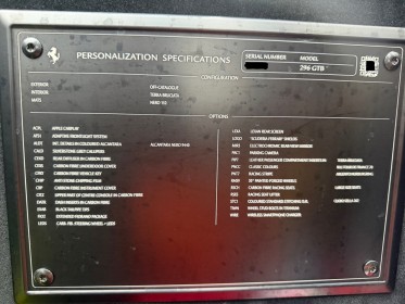 Ferrari 296  gtb gtb 3.0 turbo v6 hybride 818 ch assetto fiorano extended garantie ferrari occasion simplicicar lyon nord...