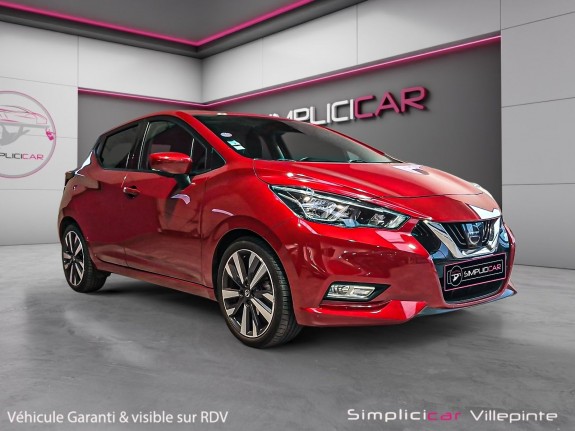 Nissan micra 2020 ig-t 92 tekna garantie 12 mois 1er main, entretien complet nissan, garantie nissan, angle mort, caméras......
