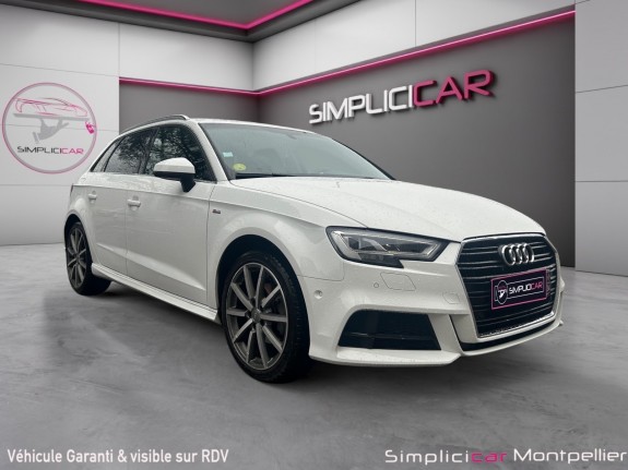Audi a3 sportback design luxe 2.0 tdi 150ch s tronic 6 entretien audi apple carplay garantie 12 mois occasion montpellier...