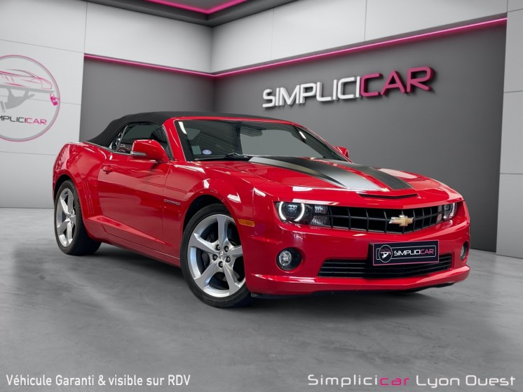 Chevrolet camaro cabriolet v8 6.2 432ch - suivi complet- état proche neuf - garantie 12 mois- occasion simplicicar lyon...