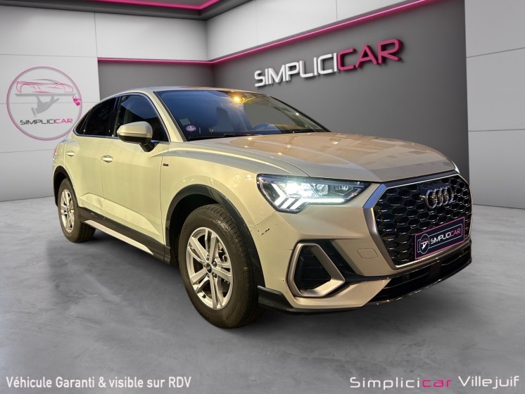 Audi q3 sportback 35 tfsi 150 ch s line, virtual cockpit, radar arrière, bluetooth, garantie 12 mois occasion simplicicar...