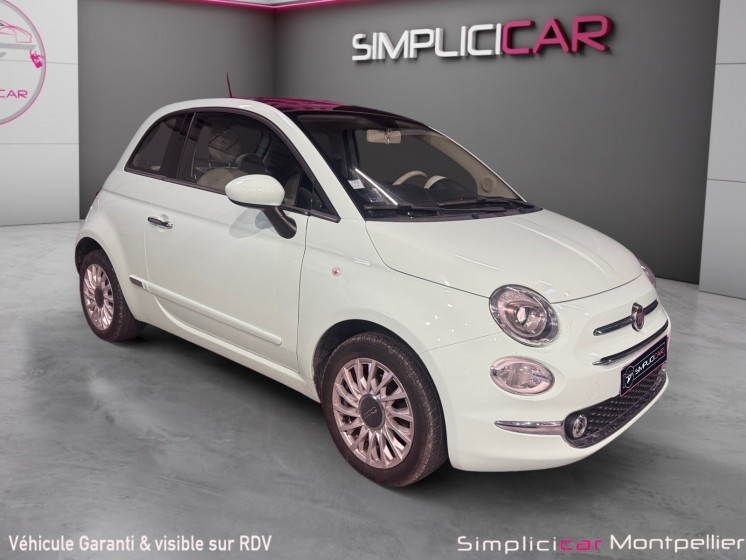 Fiat 500 serie 6 1.2 69ch lounge toit panoramique garantie 12 mois occasion montpellier (34) simplicicar simplicibike france