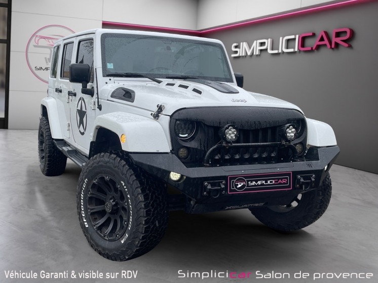 Jeep wrangler 2.8 crd 200 unlimited sahara / prepa bumper / camera / entretien a jour occasion simplicicar salon de provence...