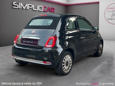 Fiat 500c serie 4 0.9 85 ch twinair ss dualogic lounge / cabriolet occasion cannes (06) simplicicar simplicibike france