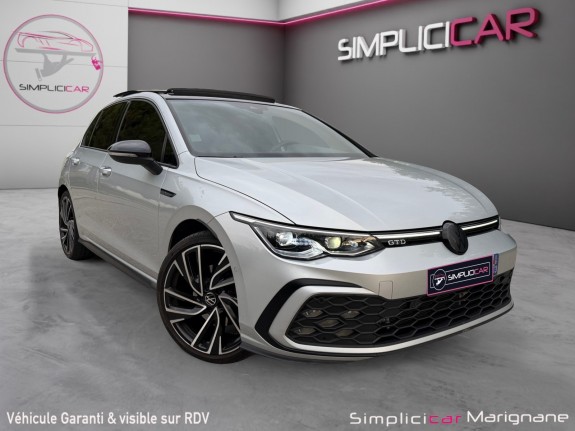 Volkswagen golf 2.0 tdi scr 200 dsg7 gtd carplay toit panoramique camera de recul chargeur induction garantie 12 mois...
