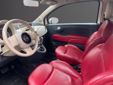 Fiat 500c 0.9 8v 85 ch twinair ss lounge, décapotable, sellerie cuire, garantie 12 mois. occasion simplicicar villejuif ...