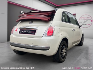Fiat 500c 0.9 8v 85 ch twinair ss lounge, décapotable, sellerie cuire, garantie 12 mois. occasion simplicicar villejuif ...