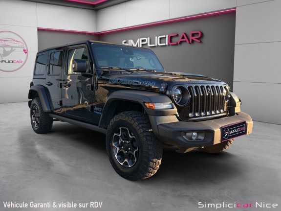 Jeep wrangler my21 unlimited 4xe 2.0 l t 380 ch phev 4x4 bva8 rubicon occasion  simplicicar nice - pfvauto simplicicar...