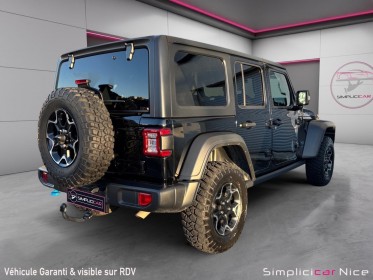 Jeep wrangler my21 unlimited 4xe 2.0 l t 380 ch phev 4x4 bva8 rubicon occasion  simplicicar nice - pfvauto simplicicar...
