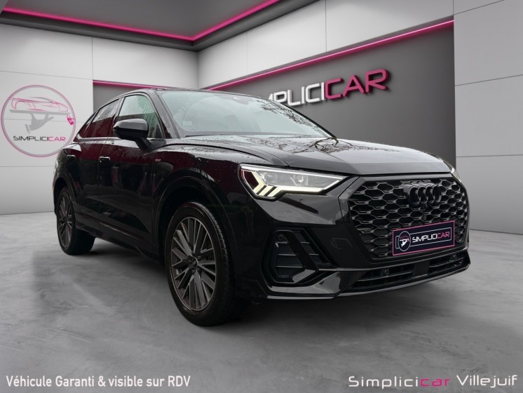 Audi q3 sportback 45 tfsie  245 ch s tronic 6 s line, courant électrique, intérieure full cuir, caméras de recul et...