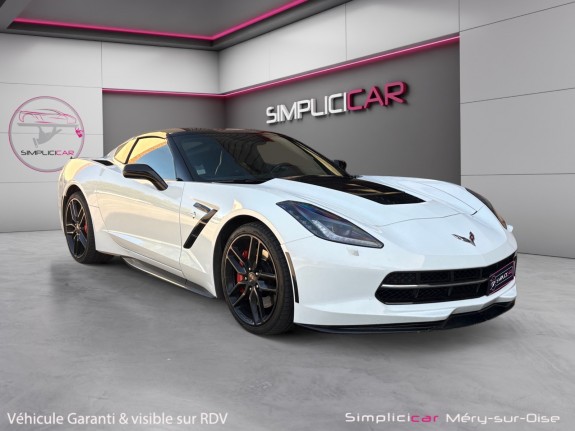 Chevrolet corvette c7 6.2 v8  3lt stingray 466 ch targa caméra de recul échappement à clapet garantie 12 mois occasion...
