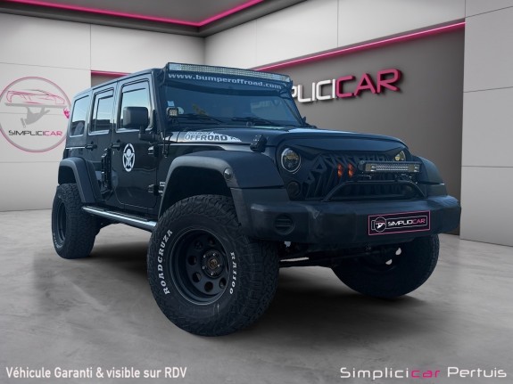 Jeep wrangler 2.8 crd 177 unlimited sport kit rehausse 10 camera recul attelage garantie 12 mois occasion simplicicar pertuis...