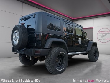 Jeep wrangler 2.8 crd 177 unlimited sport kit rehausse 10 camera recul attelage garantie 12 mois occasion simplicicar pertuis...