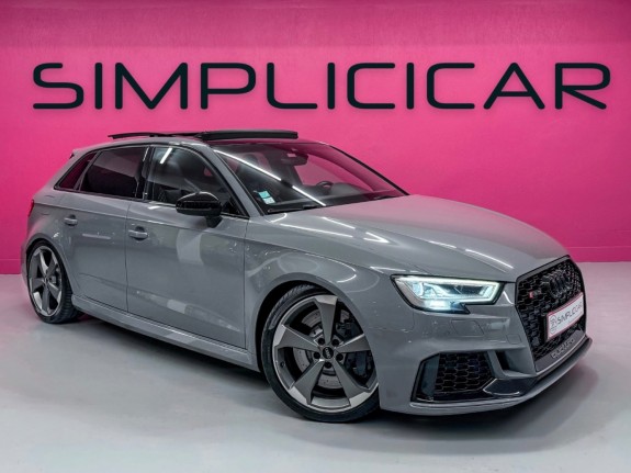Audi rs3 sportback 2.5 tfsi 400 s tronic 7 quattro - gris nardo - suivi audi complet - toit ouvrant - camÉra - garantie...