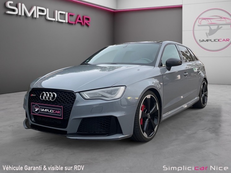 Audi rs3 sportback 367 gris nardo / toit ouvrant / bose sans fap garantie audi occasion  simplicicar nice - pfvauto...