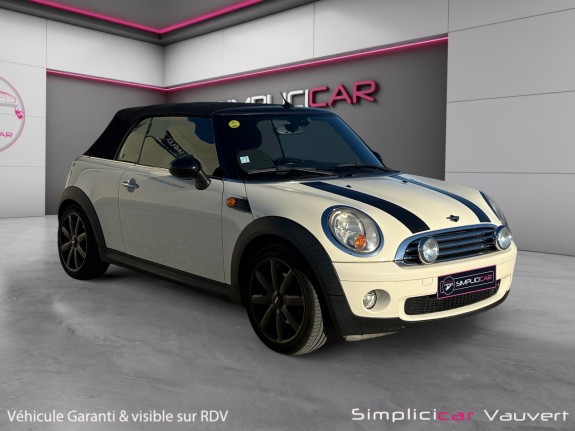 Mini cooper cabriolet 1.6 i 16v 120 cv steptronic, feux longue portée, radar de recul, garantie 12 mois occasion simplicicar...