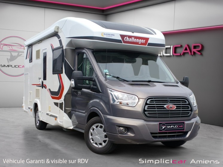 Ford transit chassis cabine p350 l2 2.0 tdci 170 trend camping car challenger prémium très peu de kilomètres garantie un...