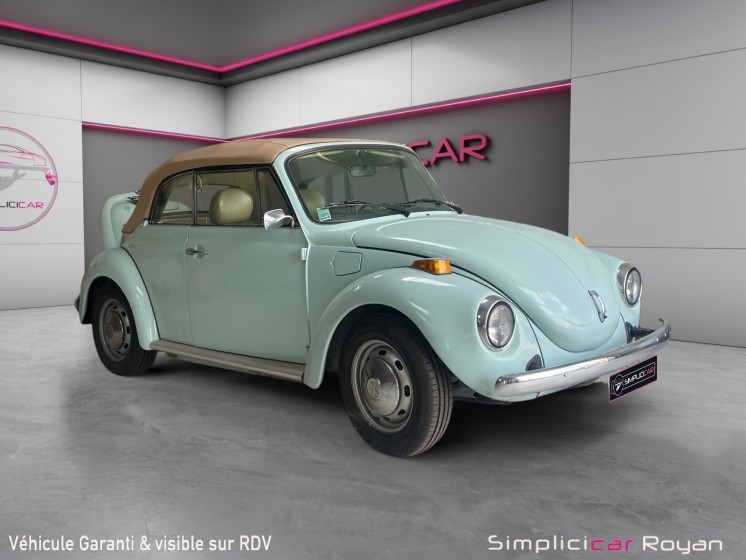 Volkswagen coccinelle 1303 cabriolet 1600 cc 44ch / moteur refait à neuf / capote neuve / garantie  3 mois occasion...