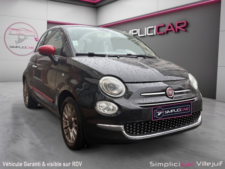 Fiat 500 serie 4 vpc 1.2 69 ch rosso amore edizione kit novetud, toit ouvrant, garantie 12mois occasion simplicicar villejuif...