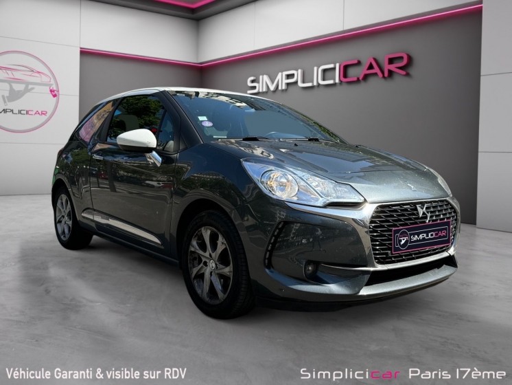 Ds ds 3 puretech 110 ss eat6 so chic occasion paris 17ème (75)(porte maillot) simplicicar simplicibike france