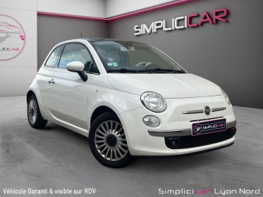 Fiat 500 1.2 8v 69 ch lounge distrib ok et garantie-pneus/batterie neufs-bluetooth-toit pano occasion simplicicar lyon nord...