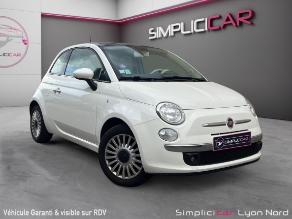 Fiat 500 1.2 8v 69 ch lounge distrib ok et garantie-pneus/batterie neufs-bluetooth-toit pano occasion simplicicar lyon nord...