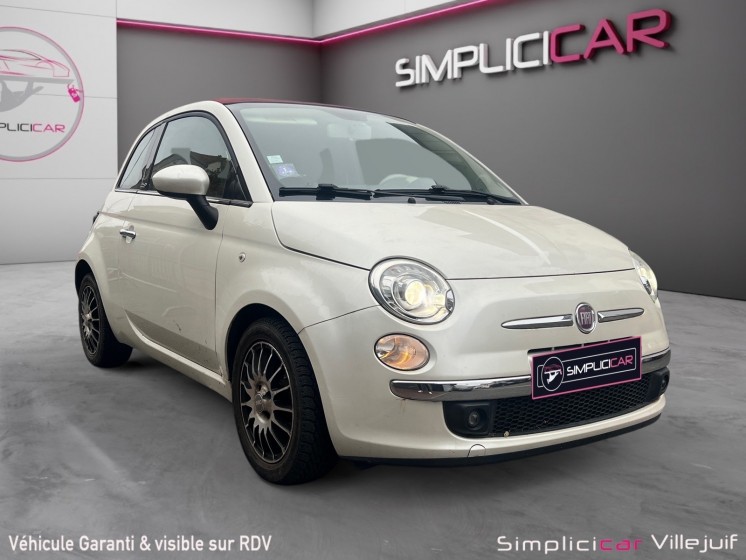 Fiat 500c 0.9 8v 85 ch twinair ss, sellerie cuire, décapotable, garantie 12 mois occasion simplicicar villejuif  simplicicar...