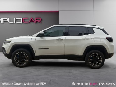 Jeep compass 1.3 phev t4 240ch 4xe eawd trailhawk tout options carplay toit ouvrant panoramique garantie 12 mois occasion...