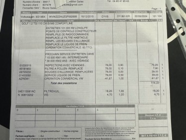 Volkswagen golf  110ch lounge camera de recul distribution a jour garantie 12 mois occasion montpellier (34) simplicicar...